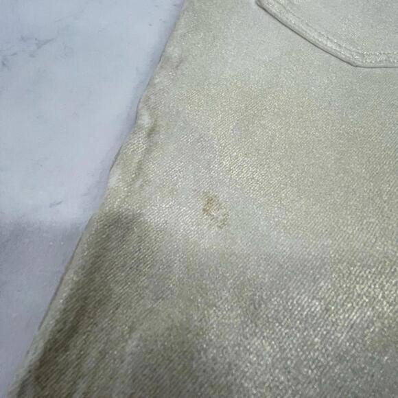 (JS-16) Jonathan Simkhai Rae high Rise Denim In Gold Foil - Picture 6 of 9